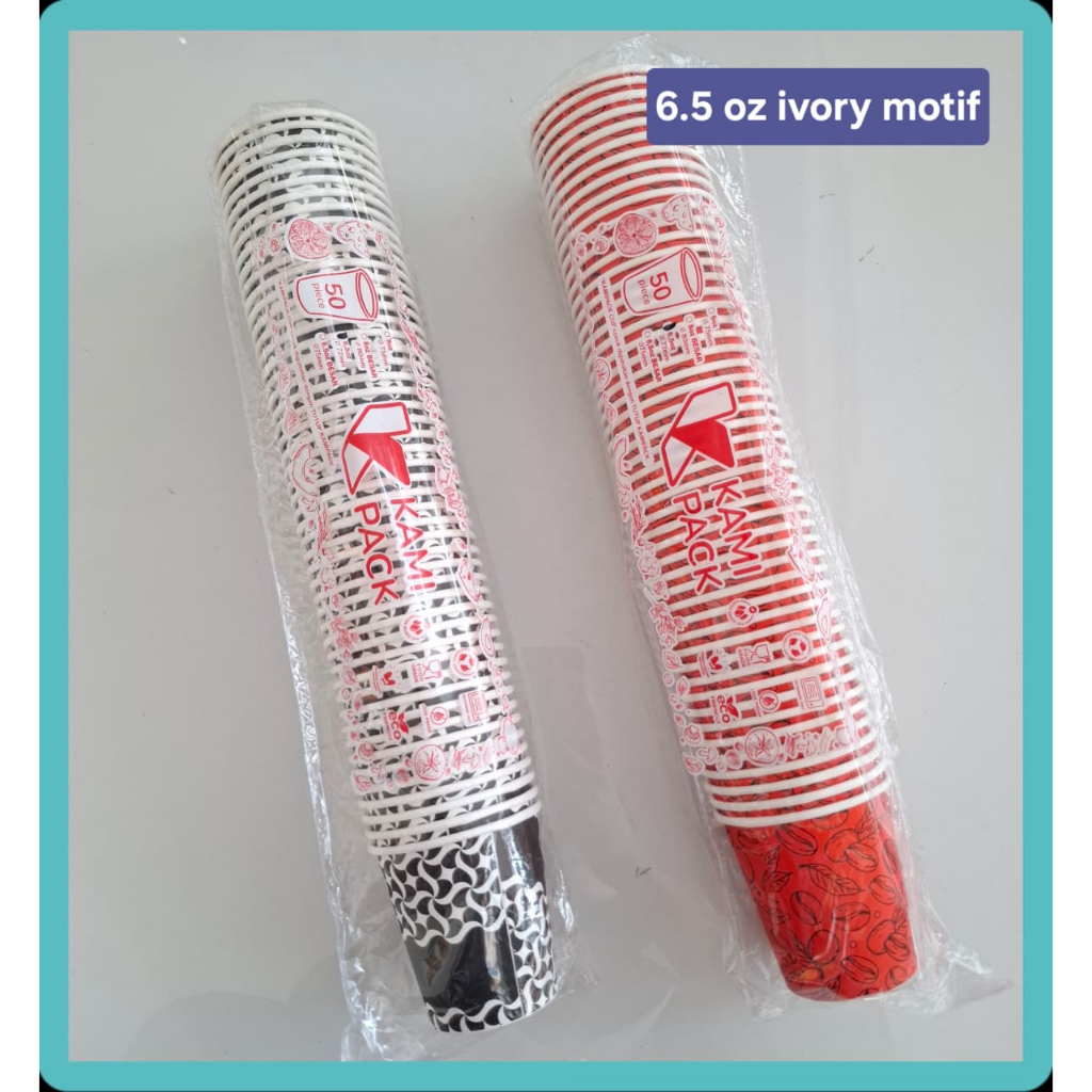 Paper Cup Coklat & Putih | Gelas Kopi Kertas | Paper Cup 6.5 & 8 oz | Gelas Takeaway Kopi | Tutup Pa