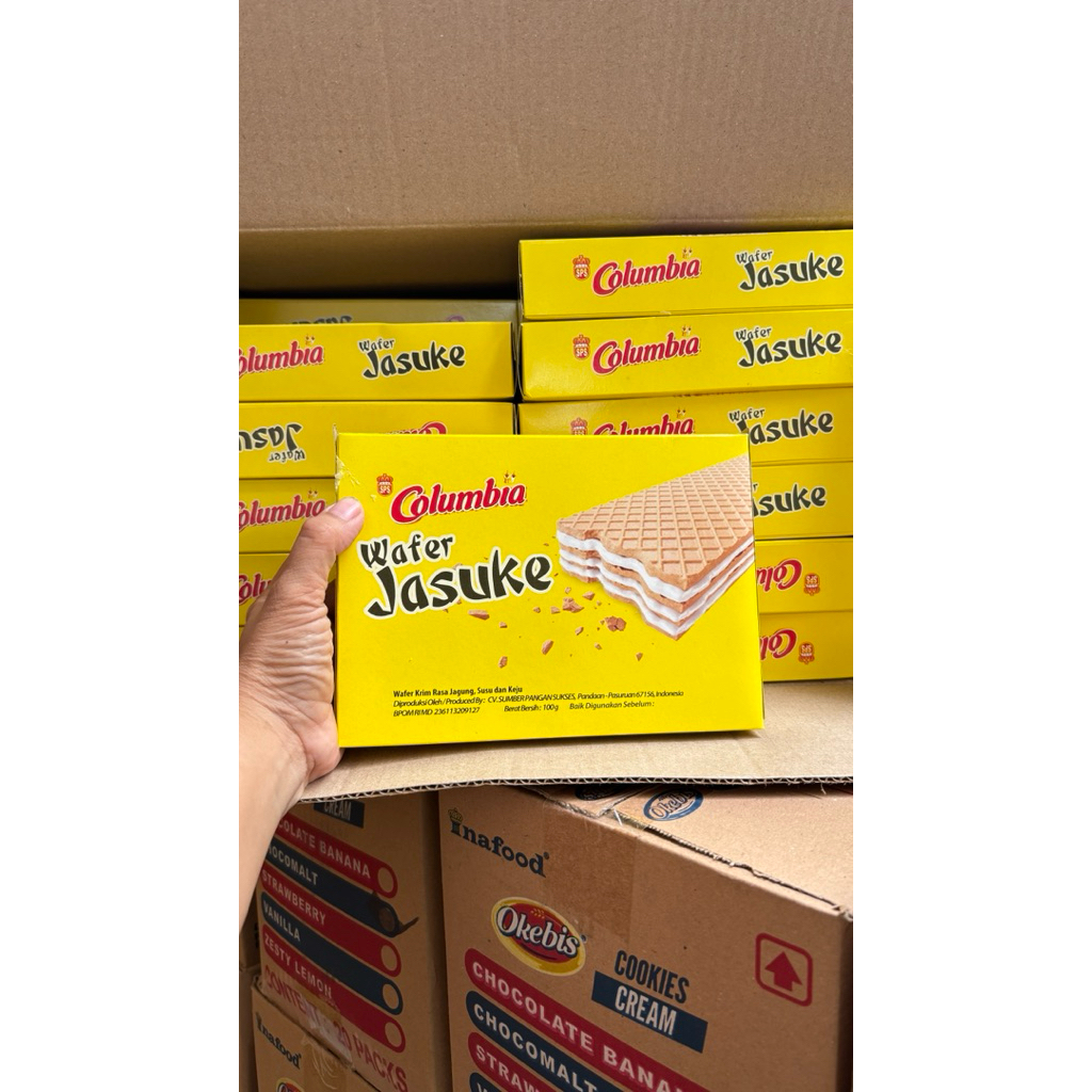 ( 1dus / 24box ) Columbia Jasuke Wafer Box Hajatan murah 1 karton isi 24box