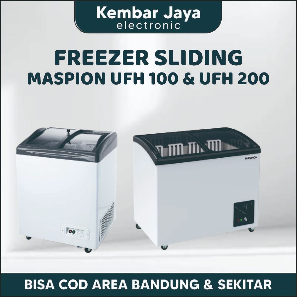MASPION FREEZER SLIDING UFH 200C FREEZER ICE CREAM FREEZER FROZEN FOOD GARANSI RESMI