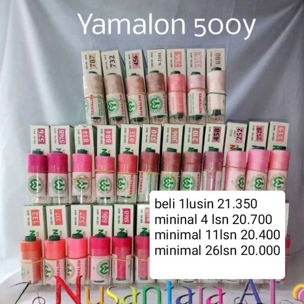 [Yamalon] Benang Jahit Kecil 500 Yard - Eceran lusinan grosir murah