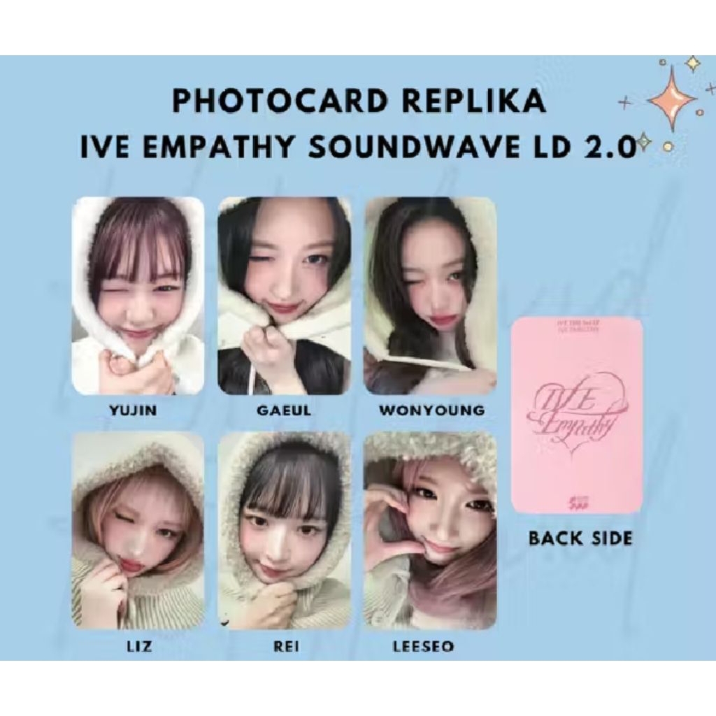 PHOTOCARD IVE EMPATHY SOUNDWAVE UNOFFICIAL GLOSSY