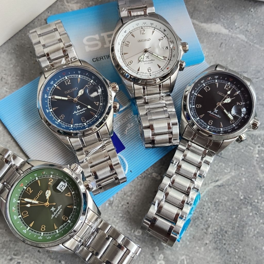 Jam Tangan pria Automatic Seiko Prospex Alpinist Silver Original
