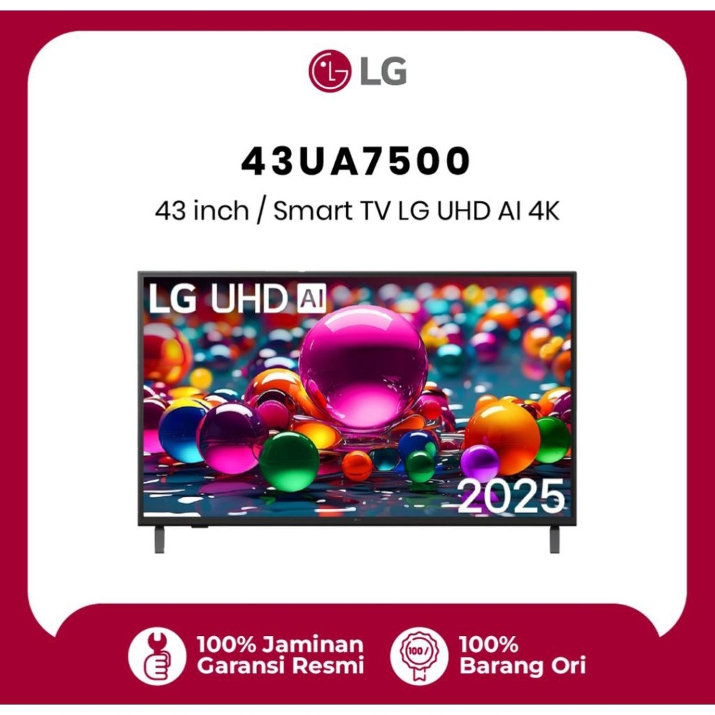 TV LG 43 INCH SMART TV 4K UHD AI 43UA7500 TV LG 43INCH SMART 4 K TV LG