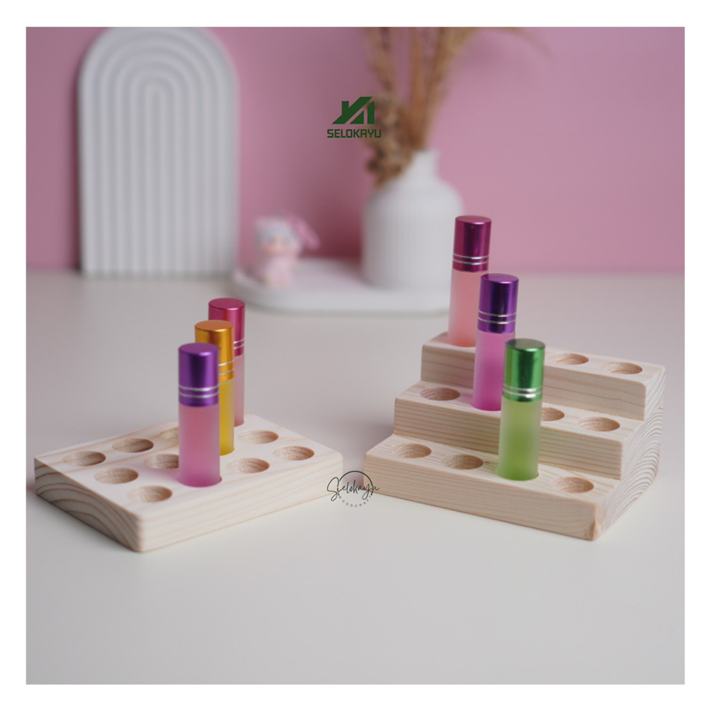 Rak Parfum Roll On/Display Botol Parfum/Tempat Botol Minyak Wangi/Roller Ball Bottles Rack/Multi Lev