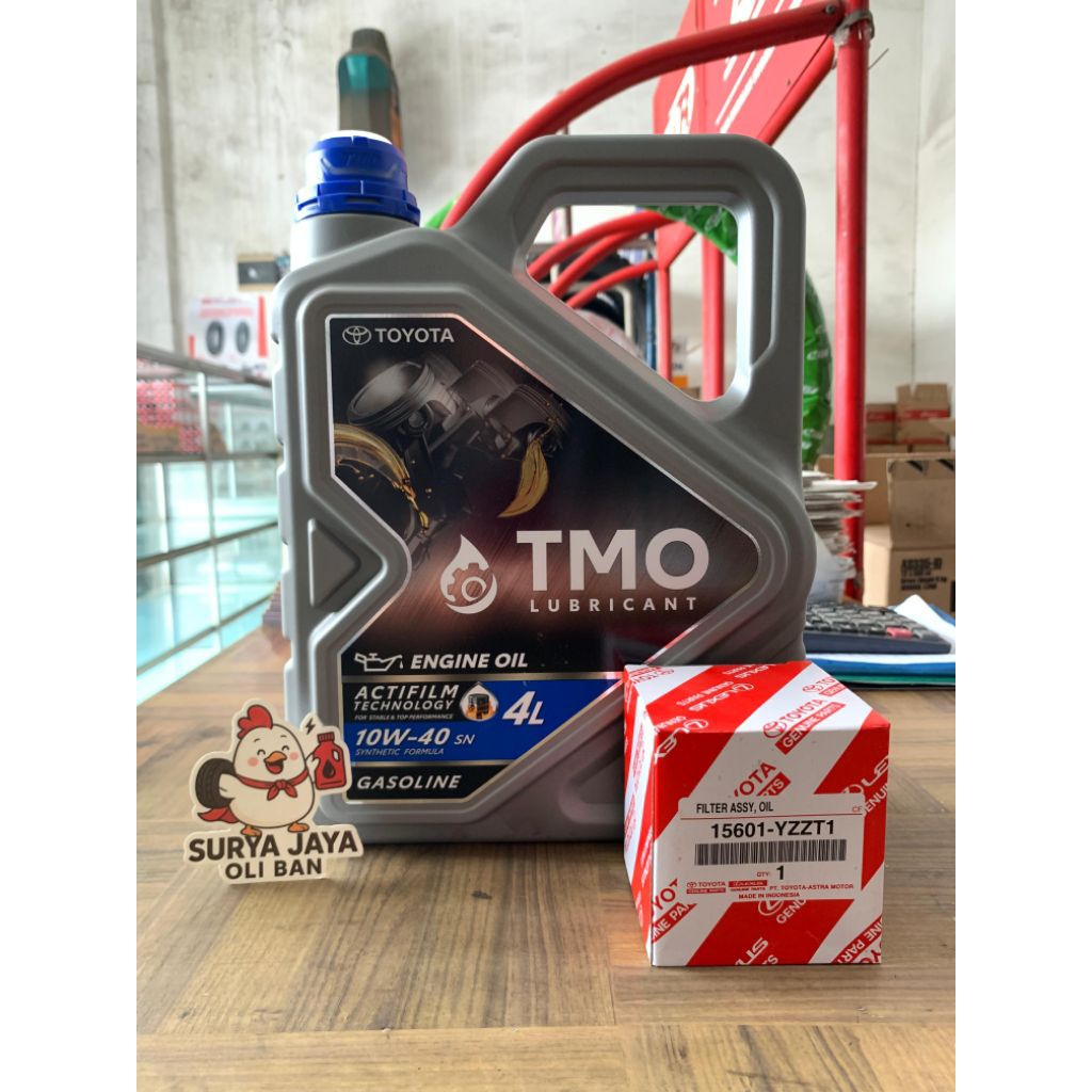 Paket Ganti Oli Mesin + Saringan Oli Avanza Oli Mesin TMO Bensin + Oli Filter Toyota