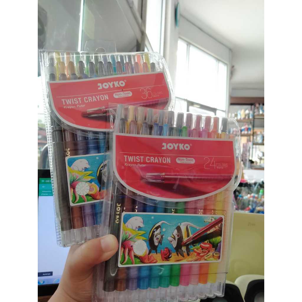 CRAYON PUTAR PANJANG 12 WARNA MURAH CRAYON PUTAR PANJANG 36 WARNA MURAH