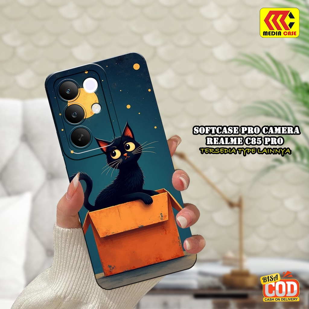 Case Relame C85 Pro Terbaru - Motif Kucing - Kesing - Softcase Relame C85 Pro - Kesing Hp Relame C85