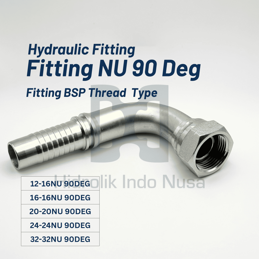 Hydraulic Fitting NU 90 Deg Female ( Size 3/4" - 2" ) / Fitting NU Belok 90 Deg Carbon Steel  / Fitt