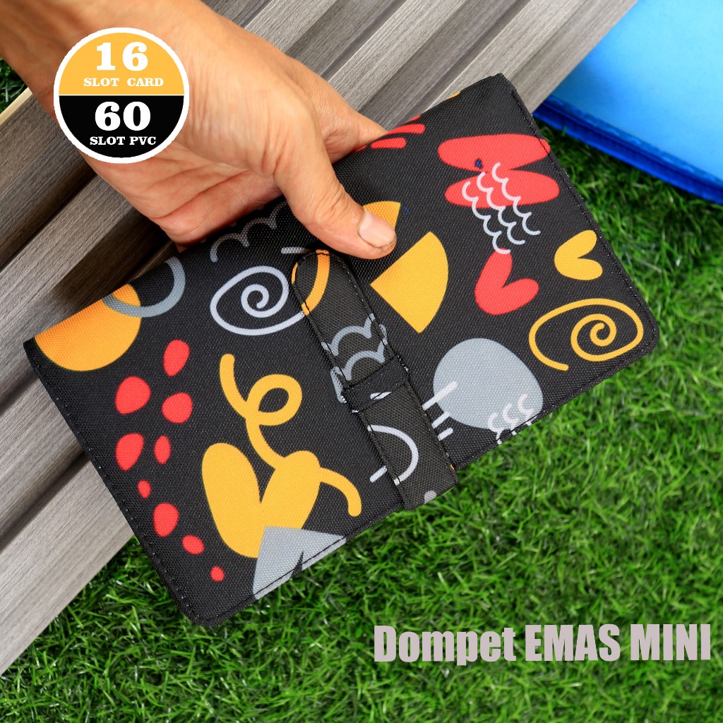Dompet Emas Mini Card Holder Koleksi LM Card Wallet Uang & Atm