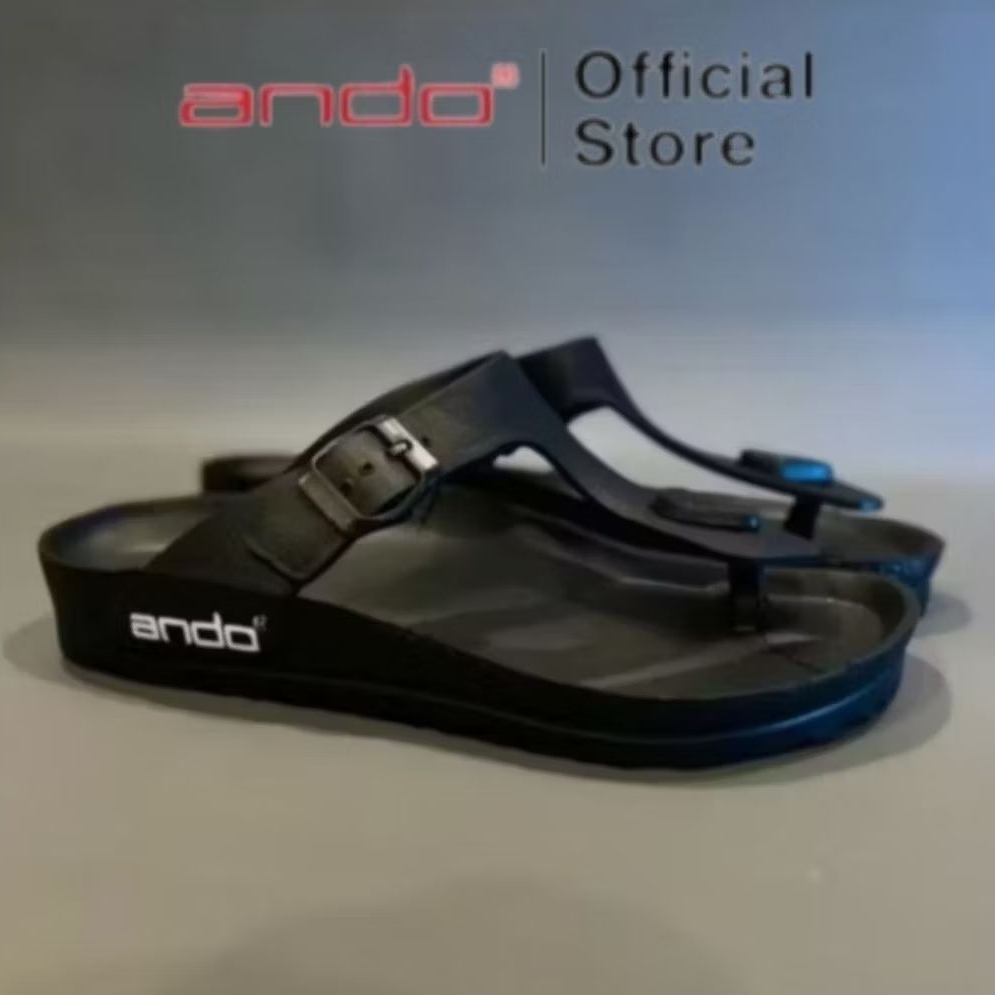 Ando official Sandal Jepit pria/wanita Sandal Jepit full karet ringan Sandal Jepit kekinian Size 39 