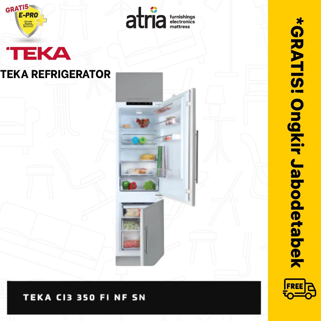 BUILT IN Refrigerator TEKA CI3 350 NF GMARK - Kulkas Tanam TEKA