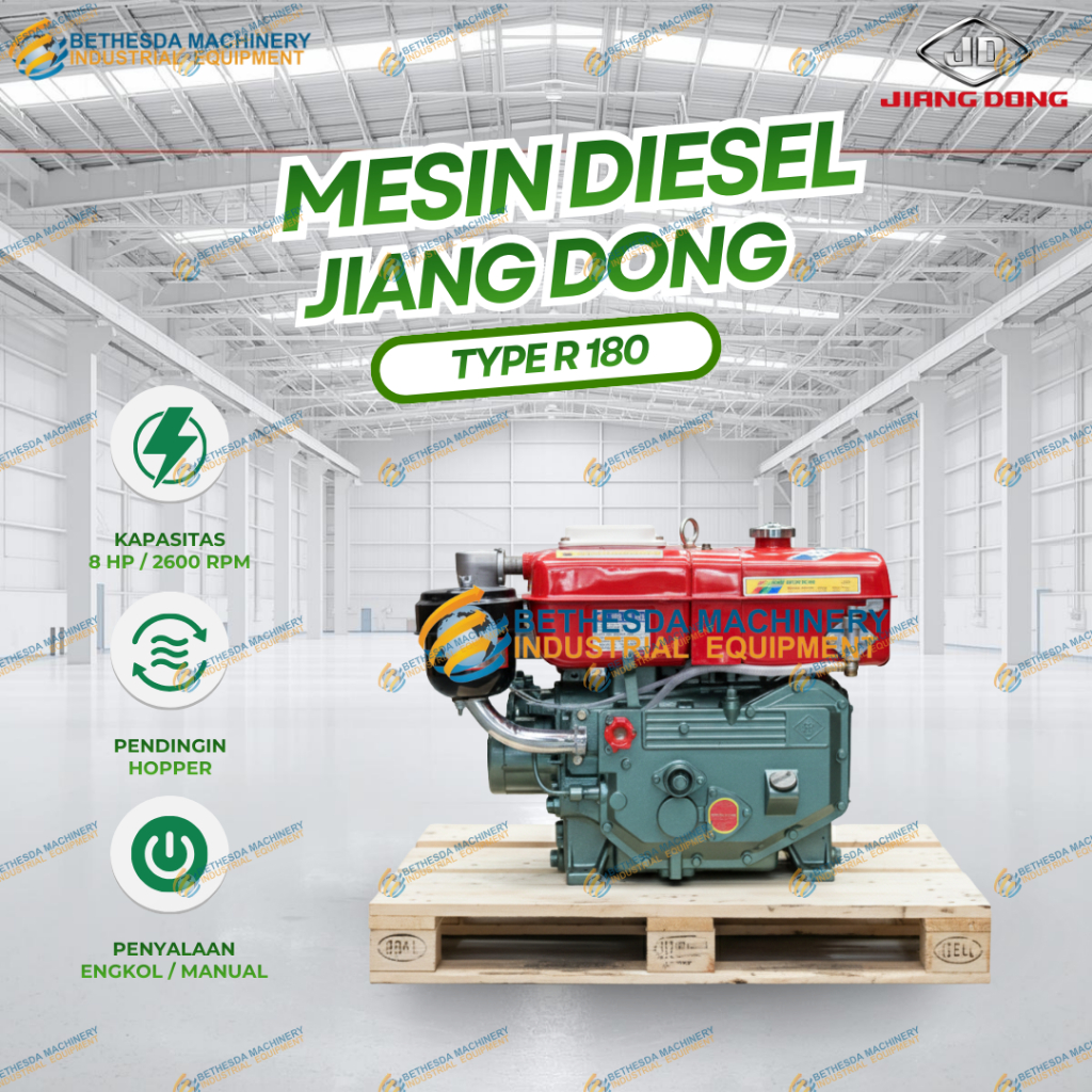 JIANG DONG R 180 Diesel 8 PK / 8HP Mesin Penggerak Diesel Jiangdong R 180 NL