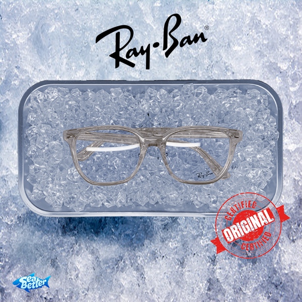 Frame Kacamata Rayban Original RB5425D 8267 Polished Transparent Light Brown