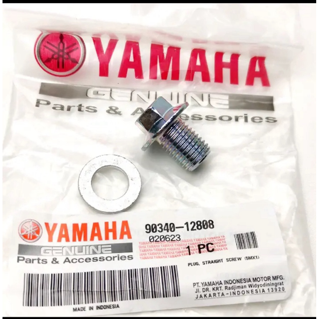 Baut oli pembuangan + ring babet Nmax,Aerox lexi,mio, jupiter,