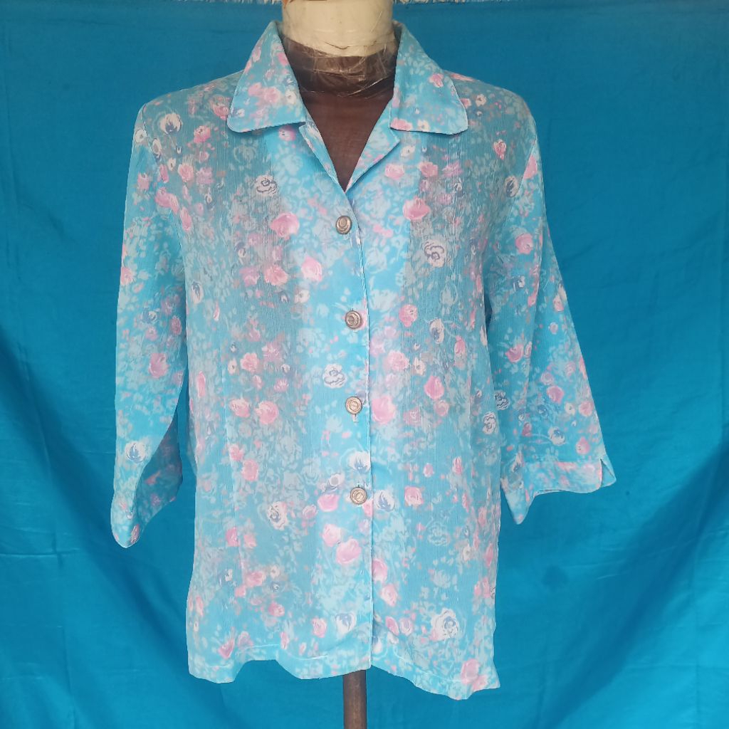 Atasan blouse sifon motif bunga pl edition