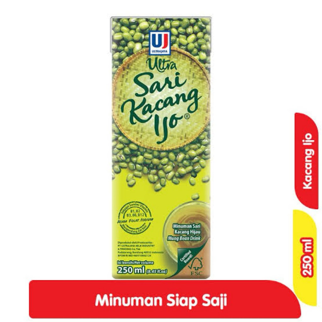Ultra Sari Kacang Hijau 250 ml / ultra Sari Kacang Ijo 250 ml