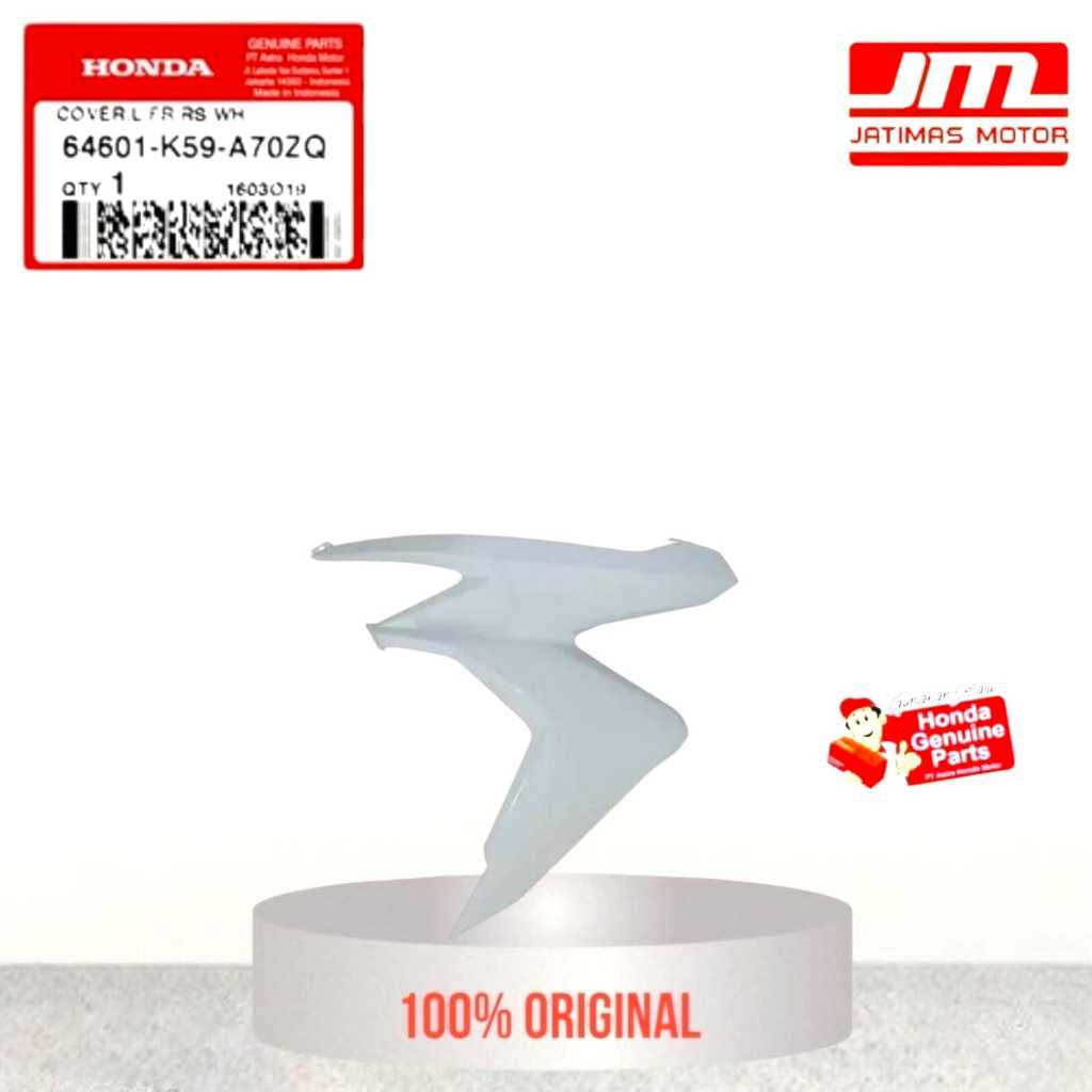 64601-K59-A70ZQ Cover Depan Kiri Putih Glossy New Vario 125 eSP
