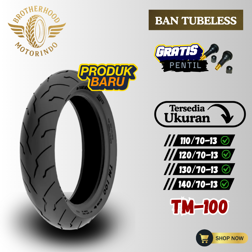 BAN TOMIMOTO TM100 TUBELESS (110/70-13 / 120/70-13 / 130/70-13 / 140/70-13) BAN TUBBLES / BAN TOMIMO