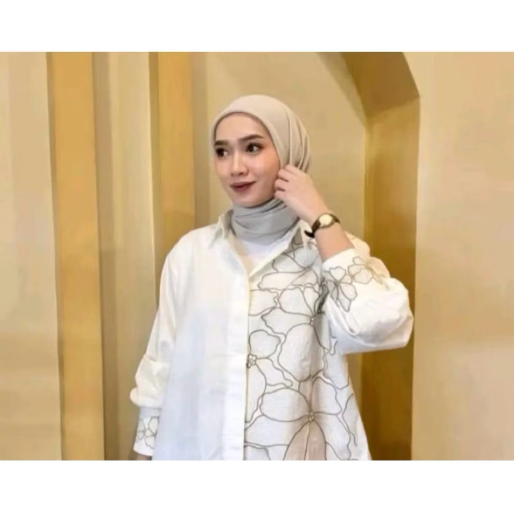 Luisa Shirt | Atasan Kemeja Wanita Bordir