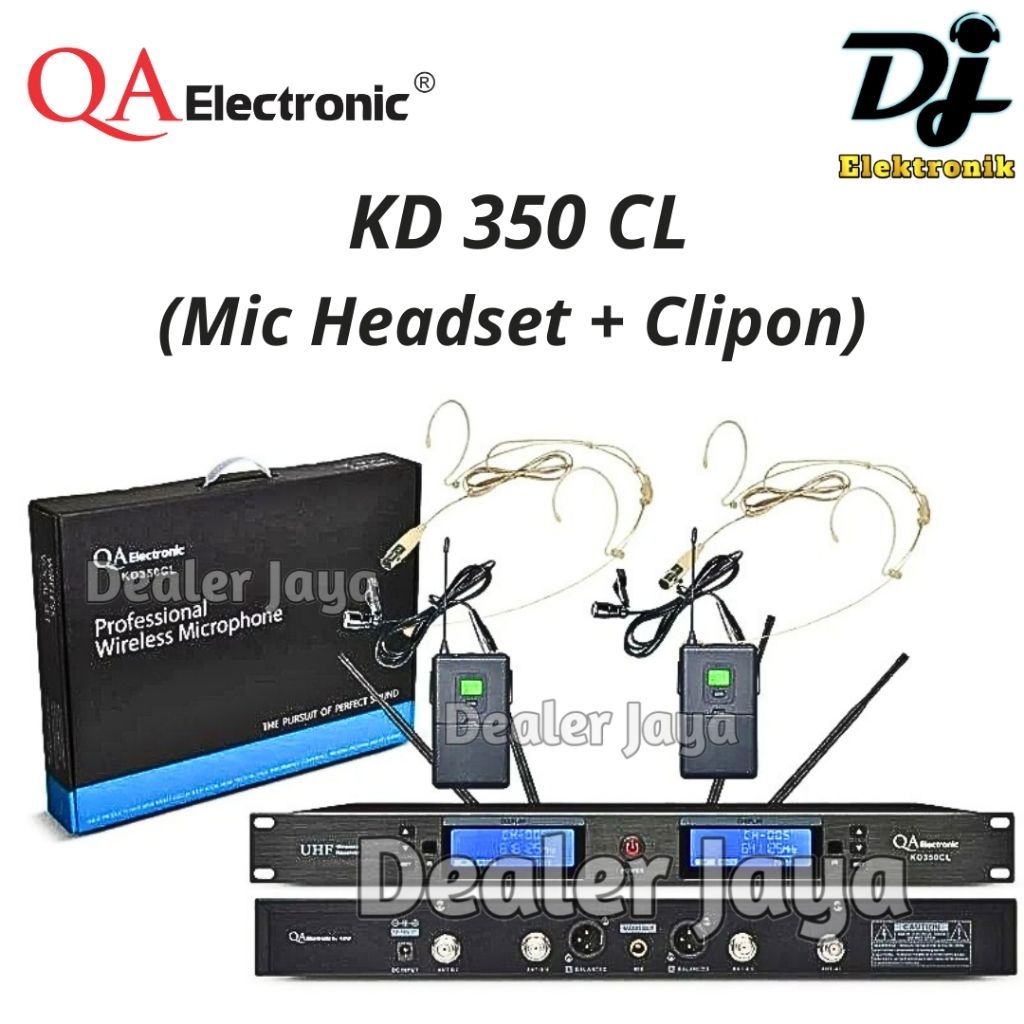 Mic Wireless QA Electronic KD 350 CL / KD350 CL - 2 Headset 2 Clip On