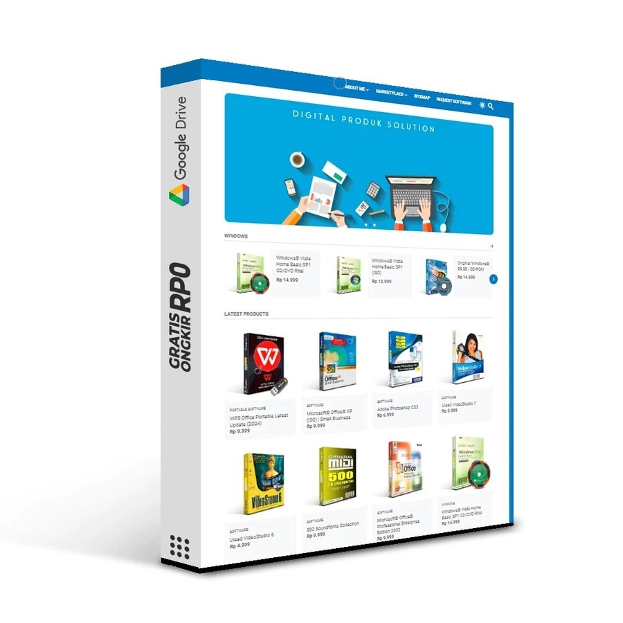 Template Toko Online Blogspot Simple Fast-Loading Bisa Jualan Produk Digital