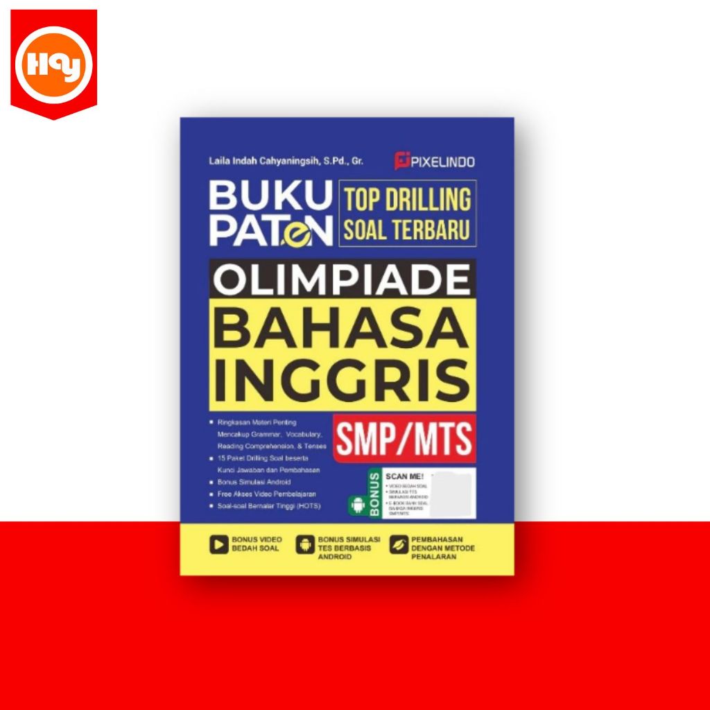 Buku OSN | Buku Paten Top Drilling Soal Terbaru Olimpiade Bahasa Inggris SMP/MTs - Pixelindo