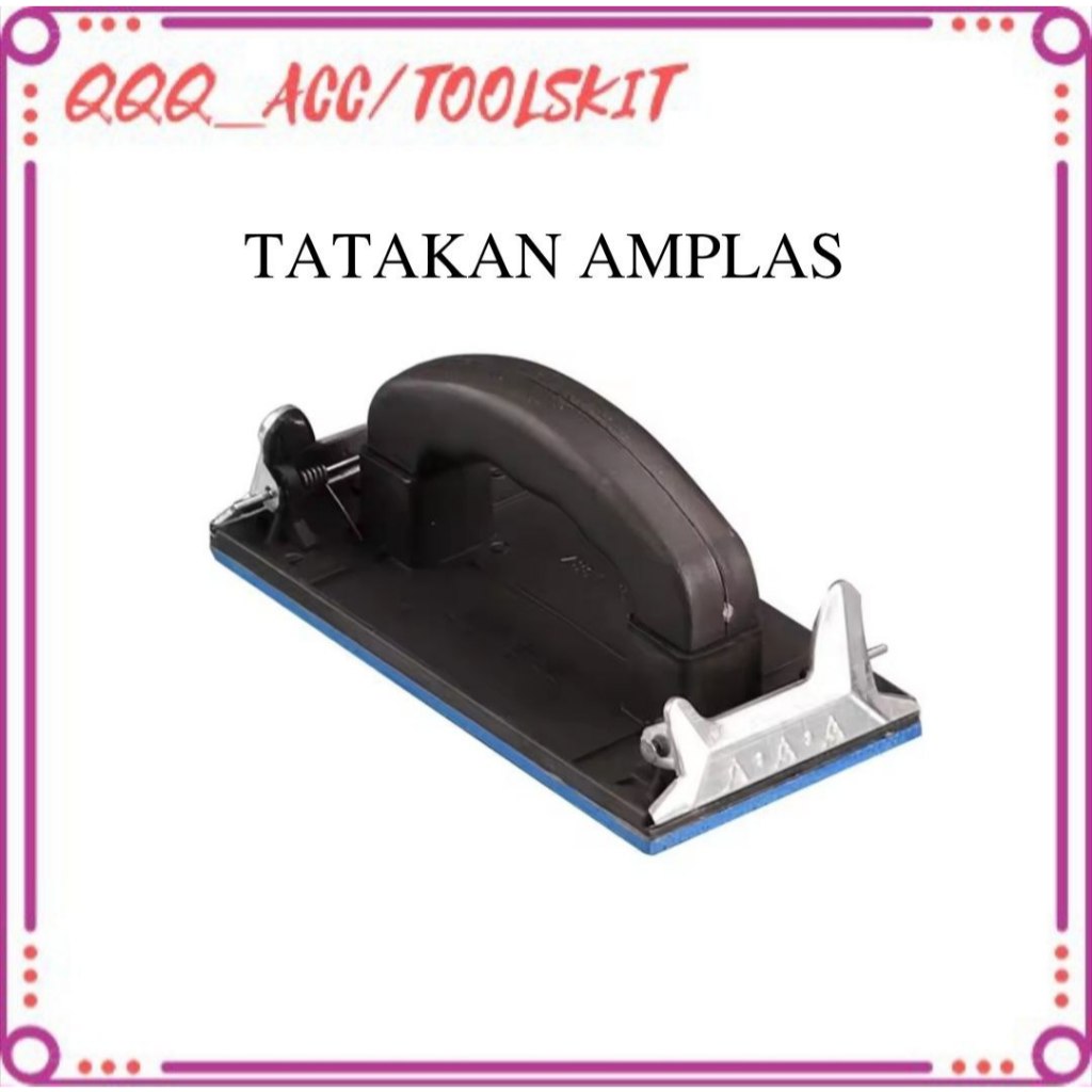 Holder Amplas Manual untuk Kayu Dinding Tembok Besi Tatakan Amplas Gosok Serbaguna Alat Gosok Amplas