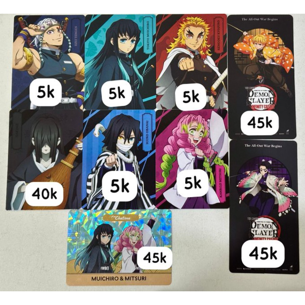 ready stock | family mart x demon slayer kny kimetsu no yaiba merch acrylic standee keychain pin gac