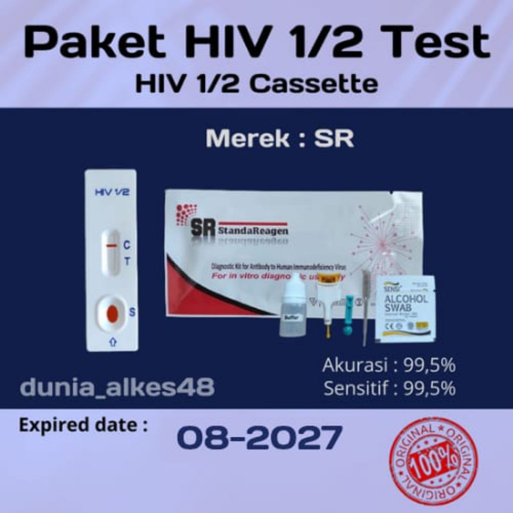 HIV 1/2 Test Card Satuan Mandiri