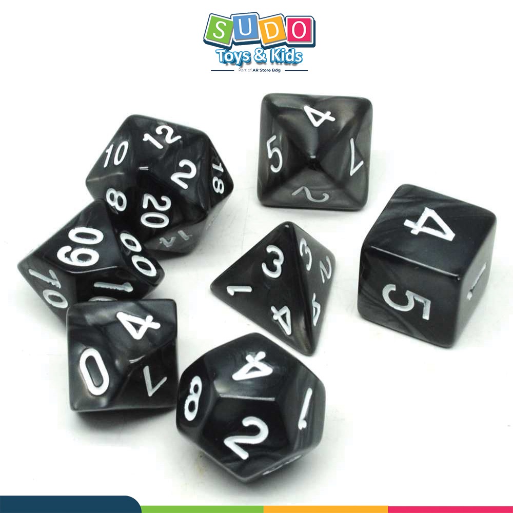 Set Dadu Board Game Dadu Dungeons & Dragons Polyhedral 7 Variasi bentuk