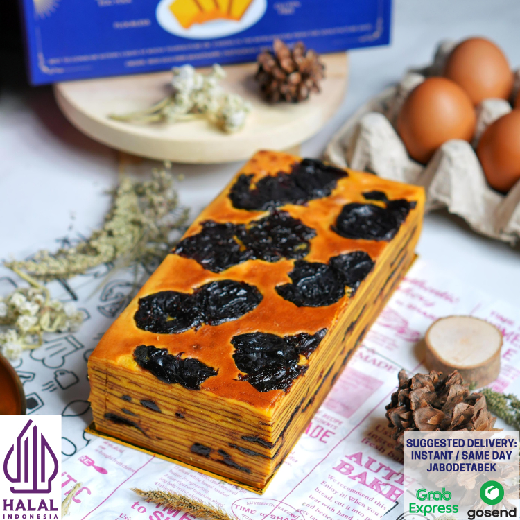 Lapis legit premium Prunes 18x9 Orilla Bakery Full Wisman Gluten Free Kuning Telur Omega