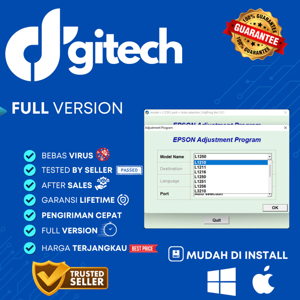 Software RESETTER Epson L3210 Unlimited All PC