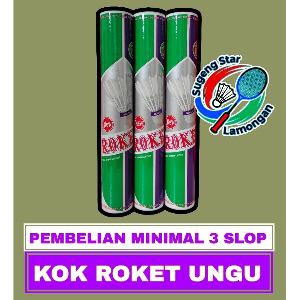 Kok Badminton / Roket Ungu / Paket Terlaris / Harga 1slop Co