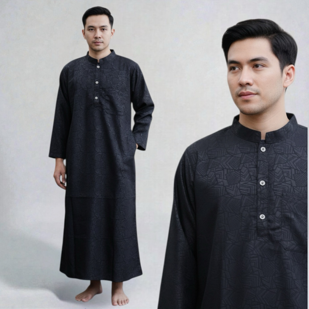 AS SULTAN Jubah Pria Gamis Motif Embos Jubah Sultan Pria Gamis Sultan Laki Laki