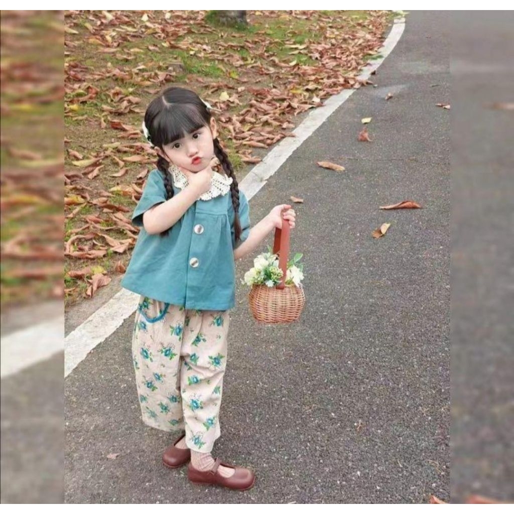 SET KULOT GEMOY KERAH KATBOL 5-7 TAHUN ANAK CEWEK / PEREMPUAN (SIAP KIRIM)