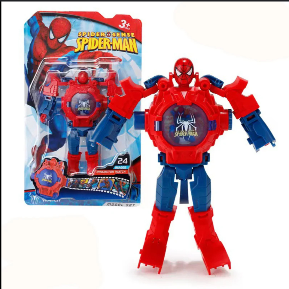 Jam Tangan Robot Anak Laki Laki Karakter Batman Spiderman Ultraman