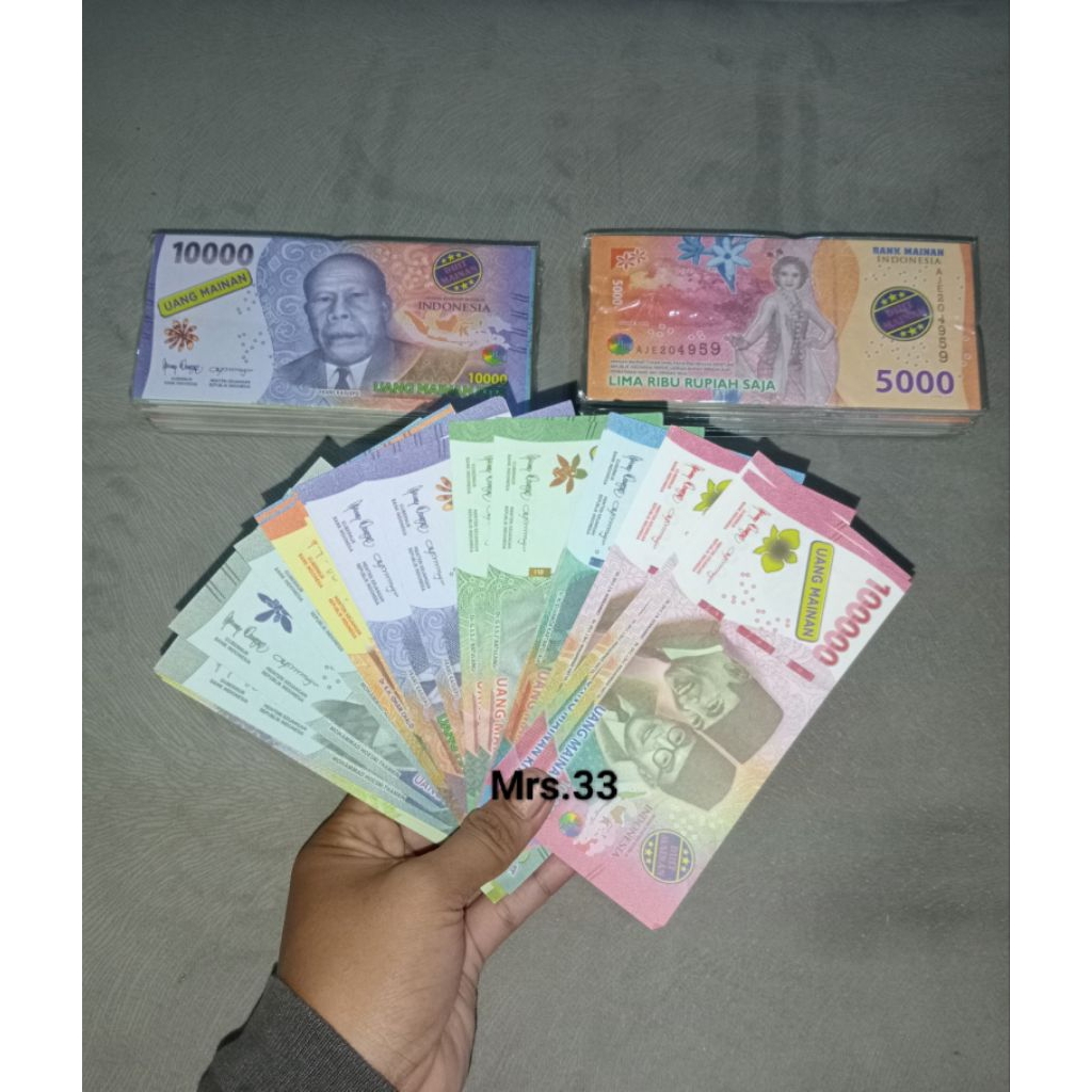 UANG MAINAN EDUKASI ANAK ISI 100 LEMBAR PECAHAN CAMPUR