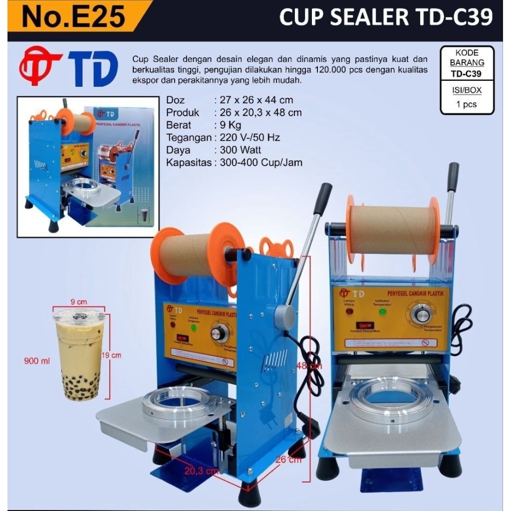 Cup sealer Profan 319 TD C 39 300W Cup Jumbo