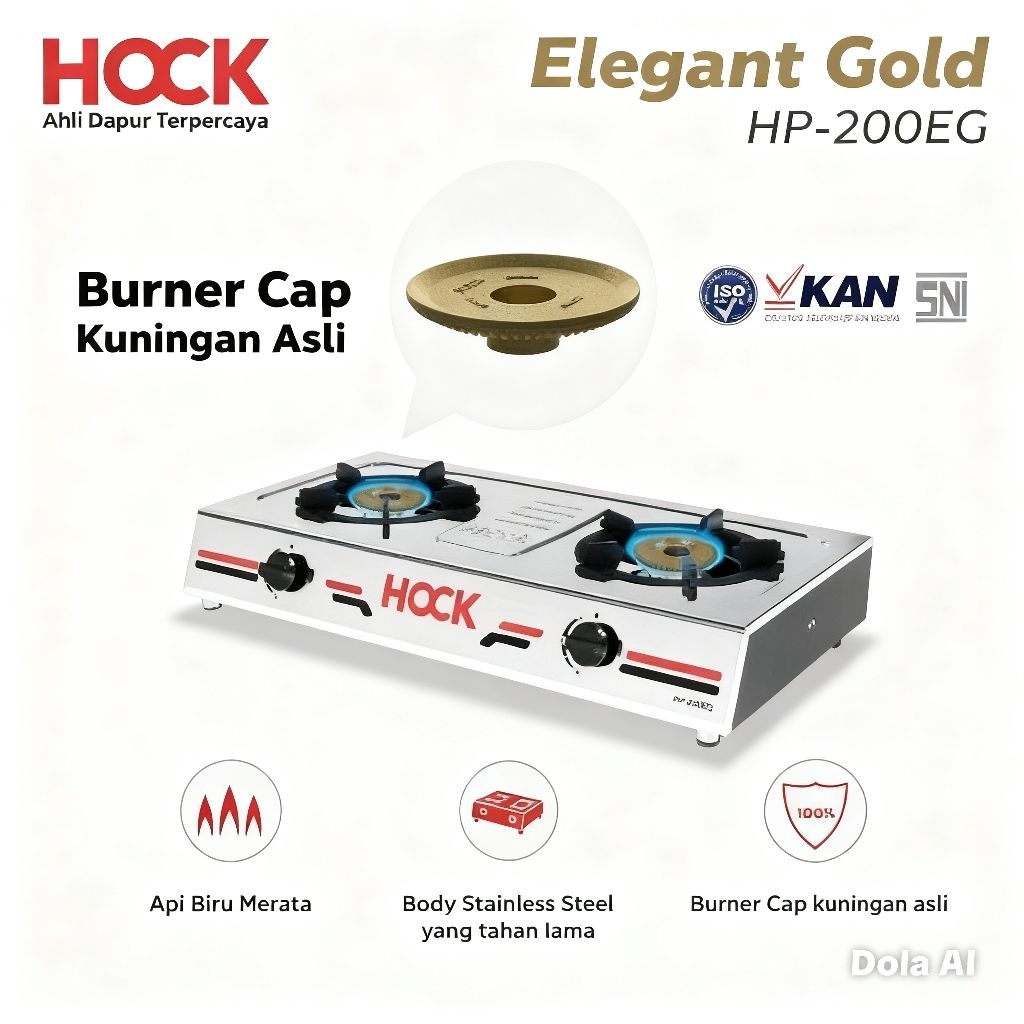 Hock Kompor Gas 2 Tungku HP200EG