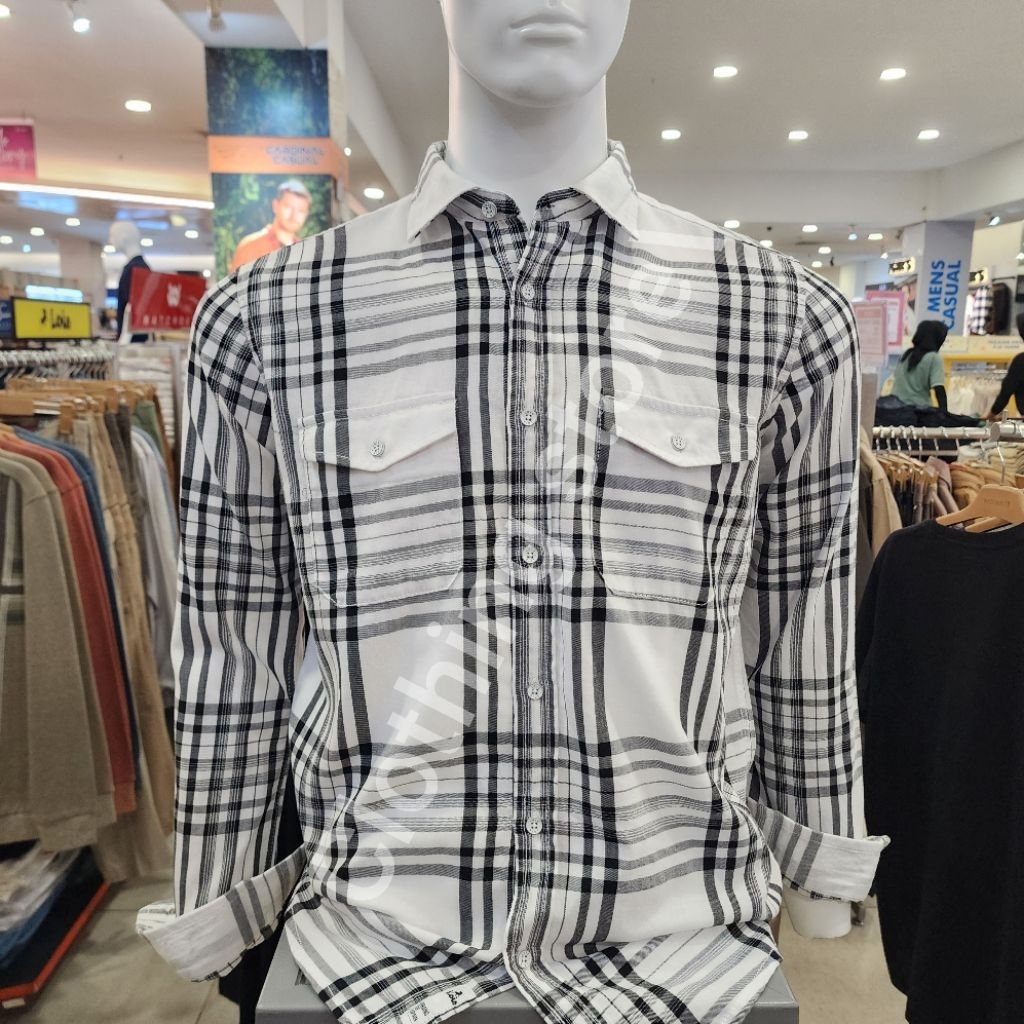 LOIS ORIGINAL kemeja pria lengan panjang putih KLL618