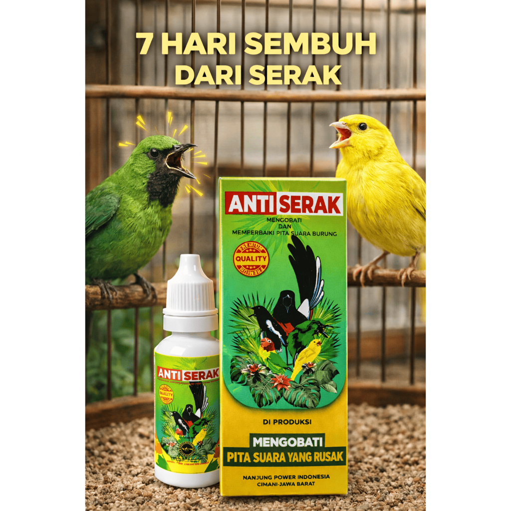 OBAT ANTI SERAK BURUNG  - VITAMIN ANTI SERAK BURUNG - OBAT BURUNG SERAK SUARA - MACET BUNYI - AGAR C