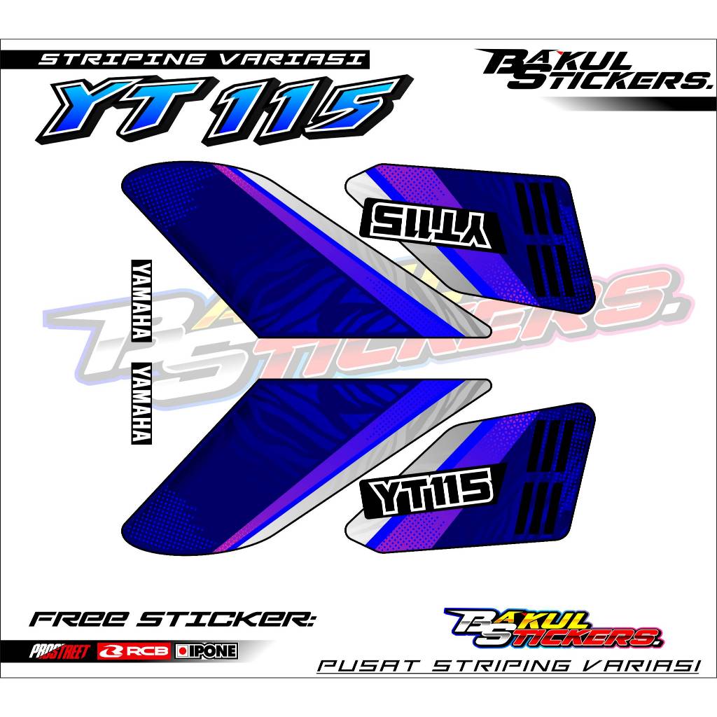 STRIPING VARIASI YAMAHA YT 115 / STICKER LIST VARIASI MOTOR YAMAHA YT 115