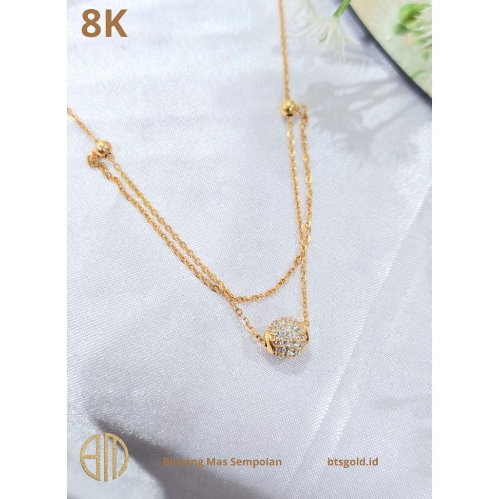 KALUNG JEDAR VARIASI 2 LAYER PERMATA EMAS ASLI