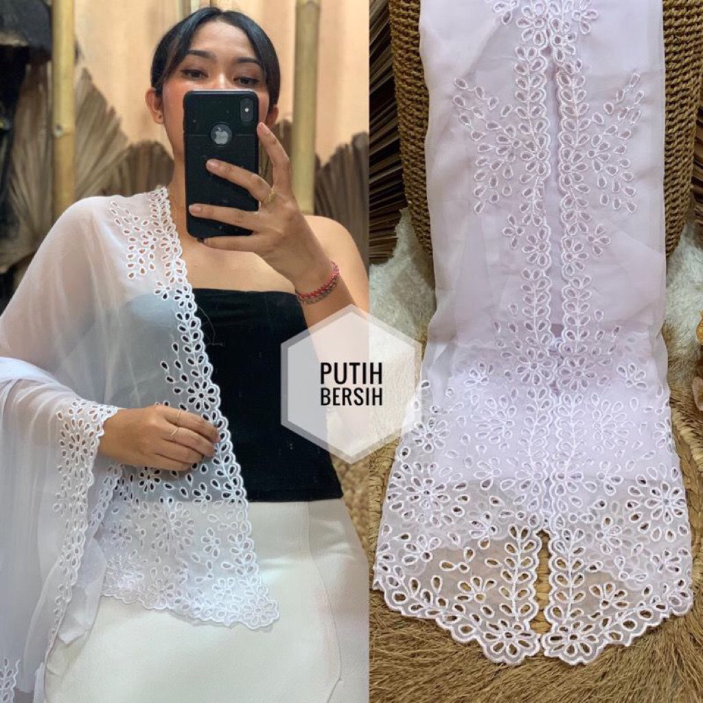 kebaya bordiran putih / kebaya bordir / kebaya bestseller