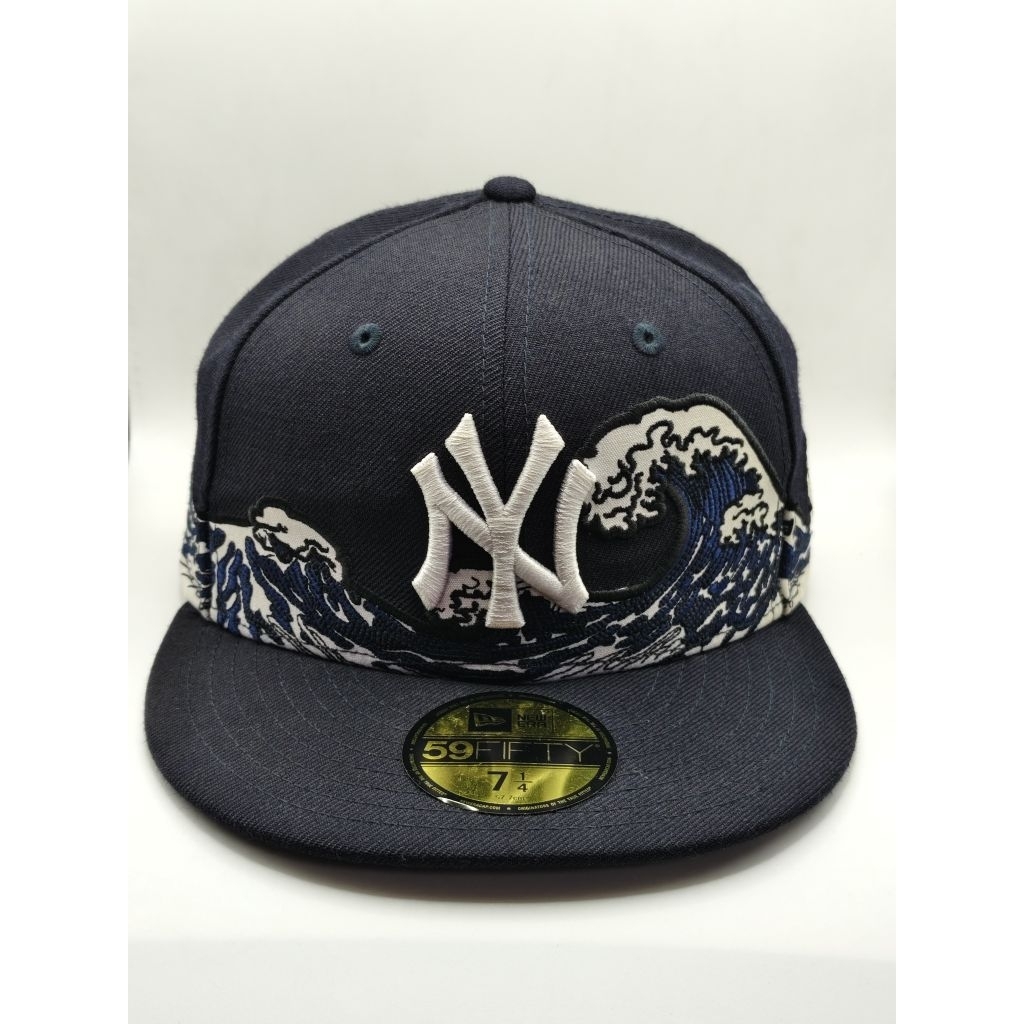 Topi New Era original x MLB NY seri Kanagawa Wave 59Fifty