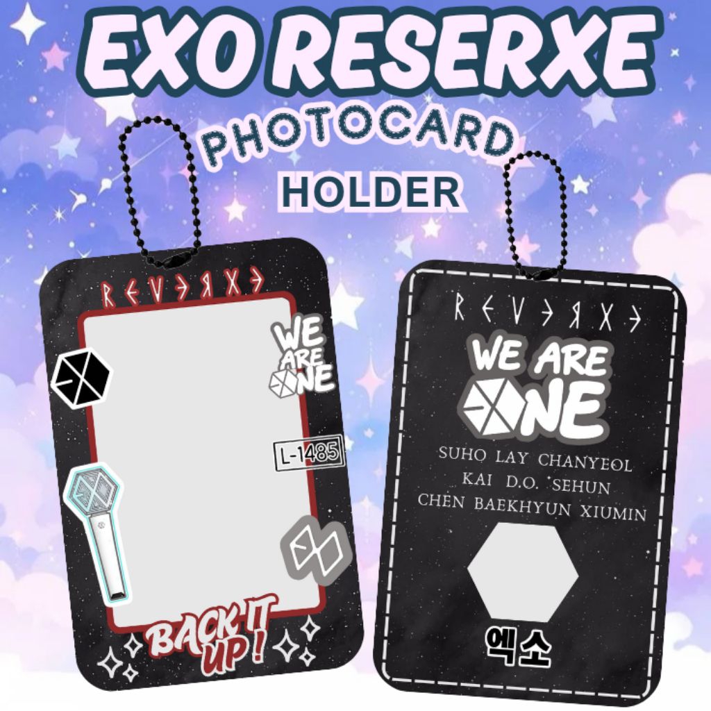 Cahol Akrilik EXO Reverxe Fanmade by Pinchie Pop/Photocard Holder EXO Reverxe Back it up fanmade/EXO