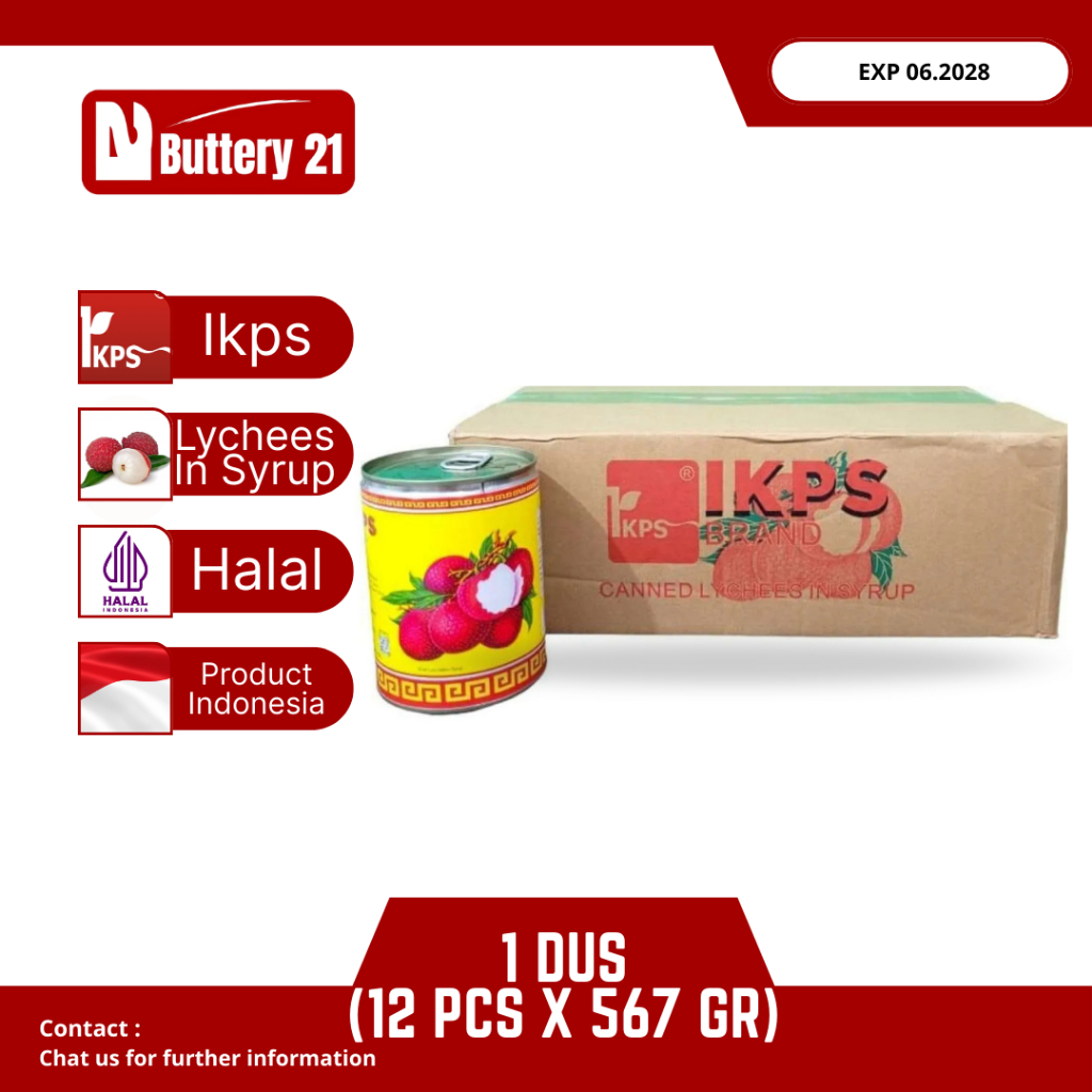 1 DUS IKPS LYCHEES IN SYRUP KALENG 567 GR/BUAH LECI KALENG/SYRUP LECI/IKPS LECI/BUAH LYCHEE