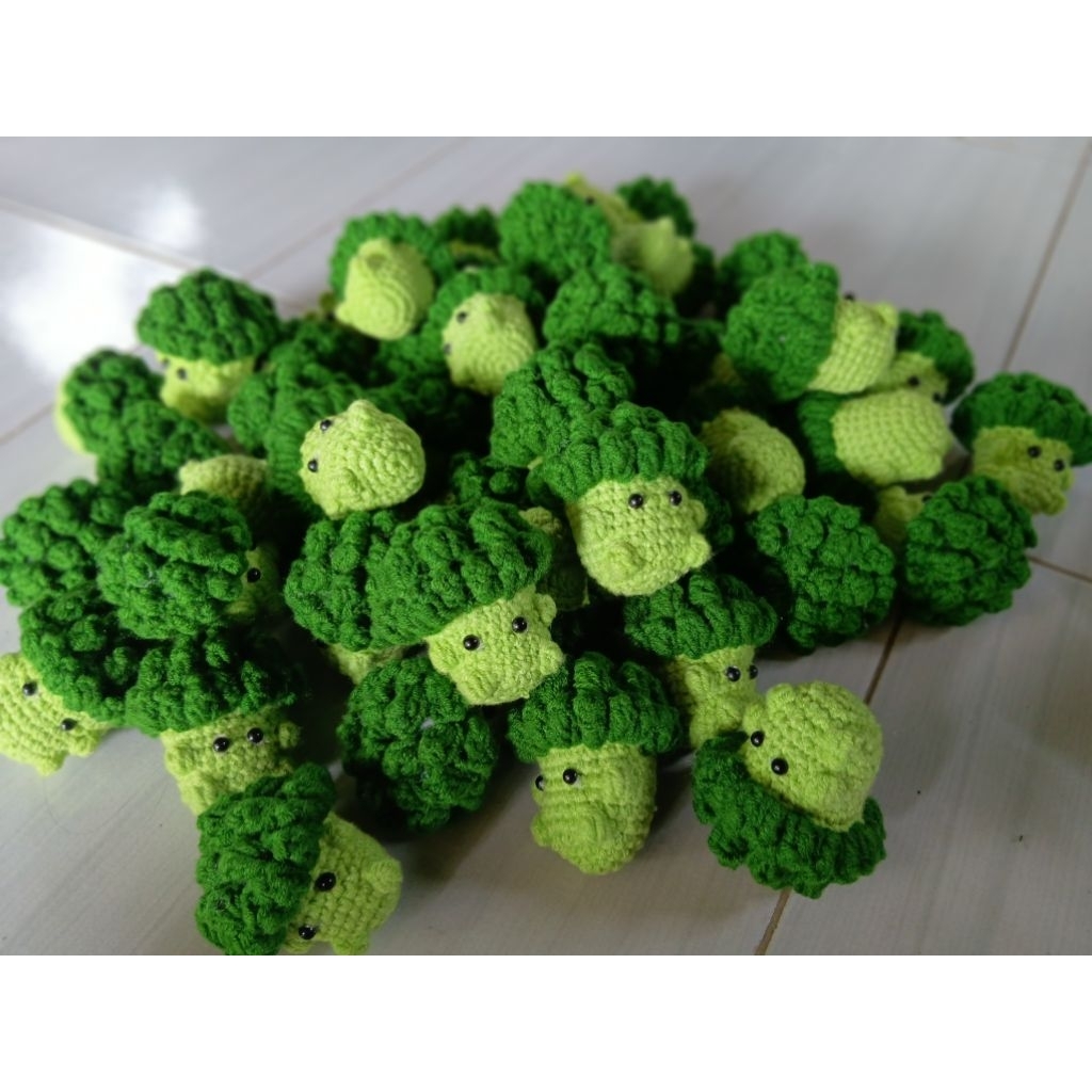 gantungan kunci rajut || gantungan kunci brokoli