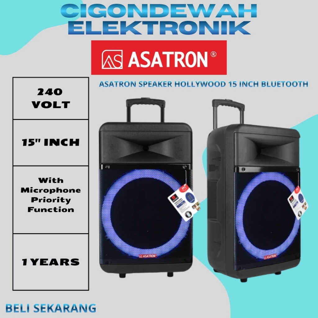 ASATRON Hollywood 15 Inch Bluetooth Party Speaker
