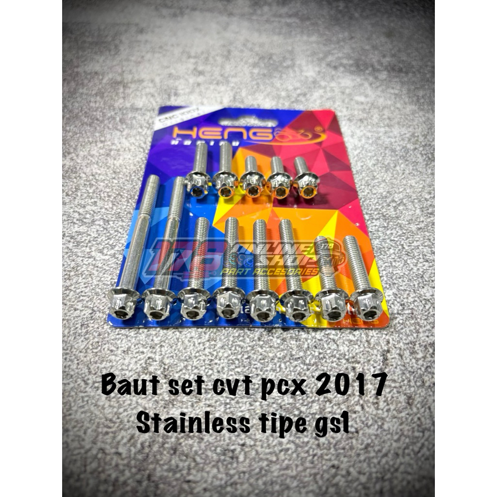 baut set bak cvt pcx 2017 , pcx cbu, cvt airblade. stainless tipe gs1